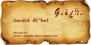 Gazdik Ábel névjegykártya