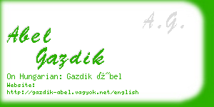 abel gazdik business card